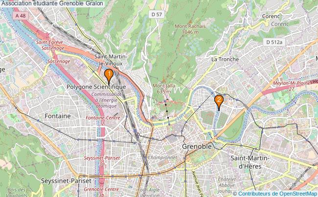 plan Association étudiante Grenoble Associations Association étudiante Grenoble : 6 associations