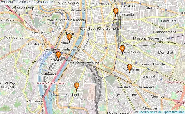 plan Association étudiante Lyon Associations Association étudiante Lyon : 9 associations