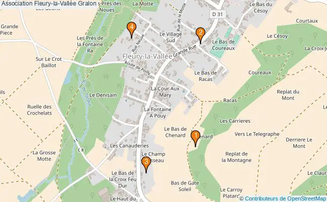plan Association Fleury-la-Vallée Associations association Fleury-la-Vallée : 4 associations