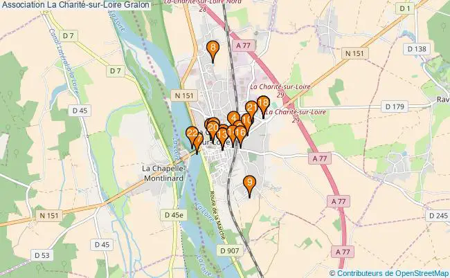 plan Association La Charité-sur-Loire Associations association La Charité-sur-Loire : 30 associations