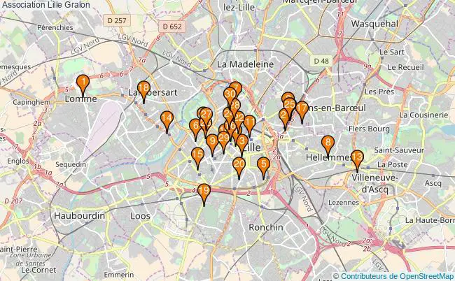 plan Association Lille Associations association Lille : 1180 associations