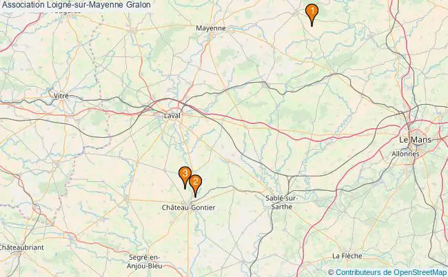 plan Association Loigné-sur-Mayenne Associations association Loigné-sur-Mayenne : 5 associations