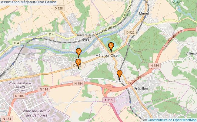 plan Association Méry-sur-Oise Associations association Méry-sur-Oise : 7 associations