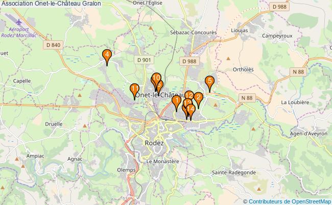 plan Association Onet-le-Château Associations association Onet-le-Château : 22 associations