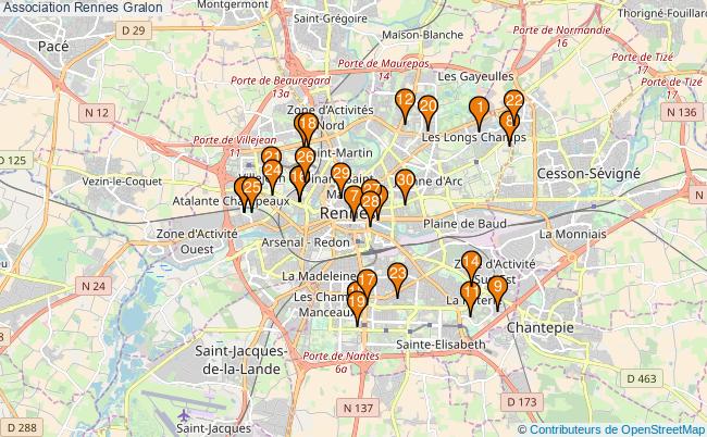 plan Association Rennes Associations association Rennes : 1086 associations