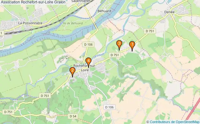 plan Association Rochefort-sur-Loire Associations association Rochefort-sur-Loire : 4 associations