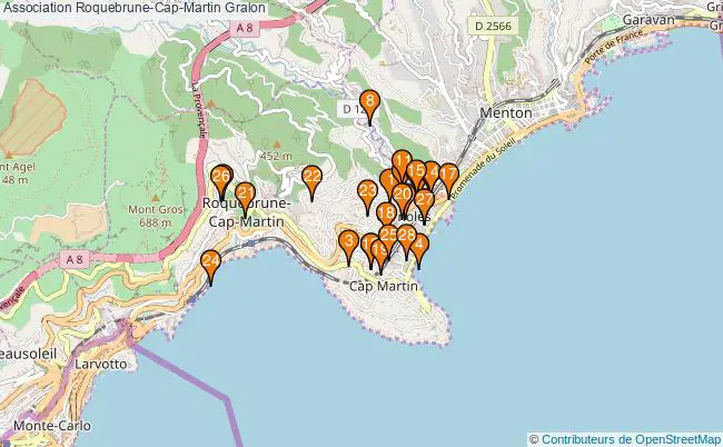 plan Association Roquebrune-Cap-Martin Associations association Roquebrune-Cap-Martin : 28 associations