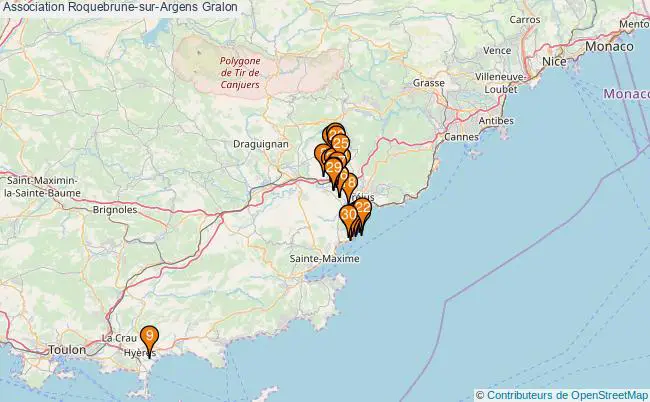 plan Association Roquebrune-sur-Argens Associations association Roquebrune-sur-Argens : 55 associations