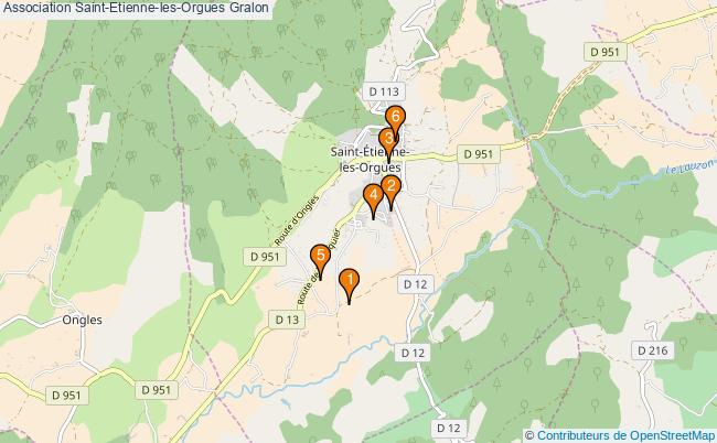 plan Association Saint-Etienne-les-Orgues Associations association Saint-Etienne-les-Orgues : 8 associations