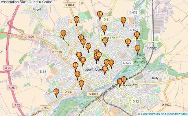 plan Association Saint-Quentin Associations association Saint-Quentin : 139 associations