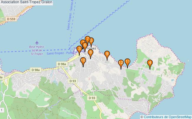 plan Association Saint-Tropez Associations association Saint-Tropez : 13 associations