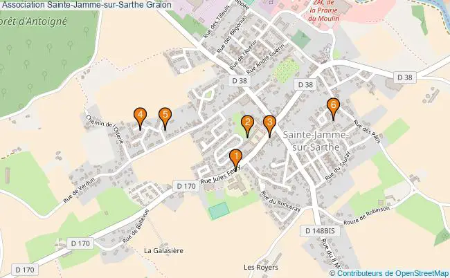 plan Association Sainte-Jamme-sur-Sarthe Associations association Sainte-Jamme-sur-Sarthe : 8 associations