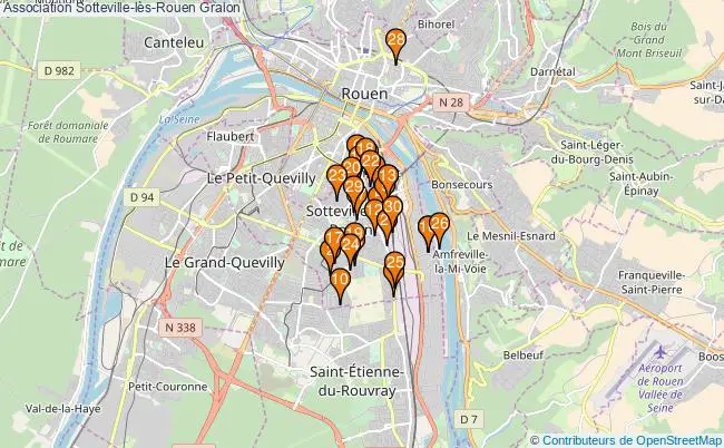 plan Association Sotteville-lès-Rouen Associations association Sotteville-lès-Rouen : 74 associations