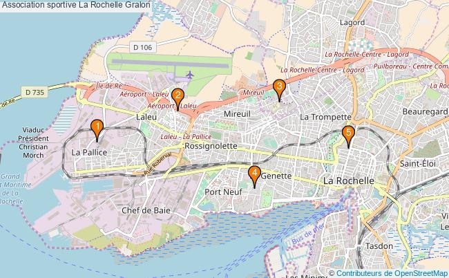 plan Association sportive La Rochelle Associations association sportive La Rochelle : 5 associations