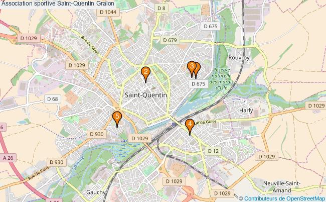 plan Association sportive Saint-Quentin Associations association sportive Saint-Quentin : 5 associations