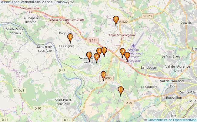 plan Association Verneuil-sur-Vienne Associations association Verneuil-sur-Vienne : 18 associations