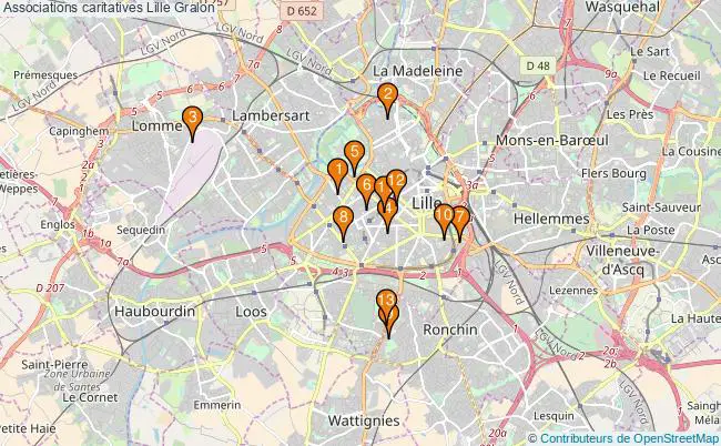 plan Associations caritatives Lille Associations associations caritatives Lille : 13 associations