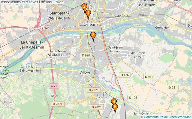 plan Associations caritatives Orléans Associations associations caritatives Orléans : 5 associations