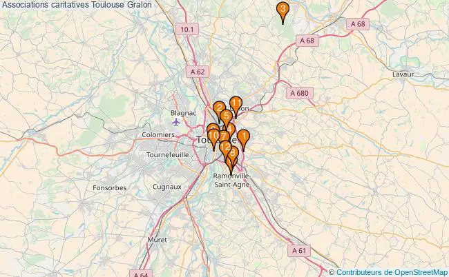 plan Associations caritatives Toulouse Associations associations caritatives Toulouse : 14 associations