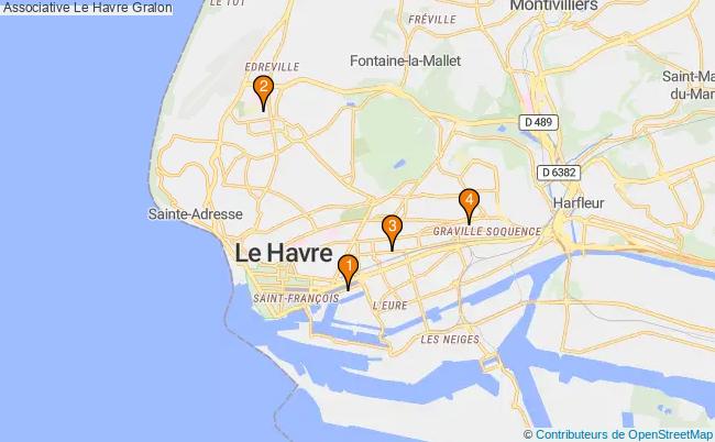plan Associative Le Havre Associations associative Le Havre : 4 associations