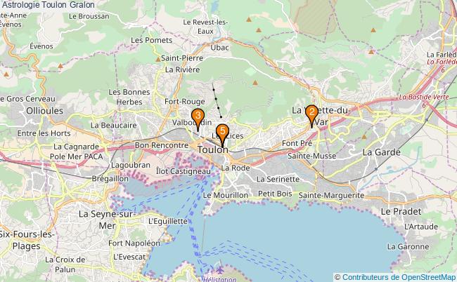 plan Astrologie Toulon Associations astrologie Toulon : 4 associations