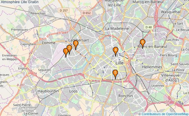 plan Atmosphère Lille Associations atmosphère Lille : 6 associations