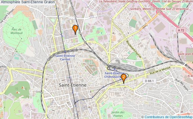 plan Atmosphère Saint-Etienne Associations atmosphère Saint-Etienne : 4 associations