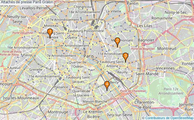 plan Attachés de presse Paris Associations attachés de presse Paris : 4 associations