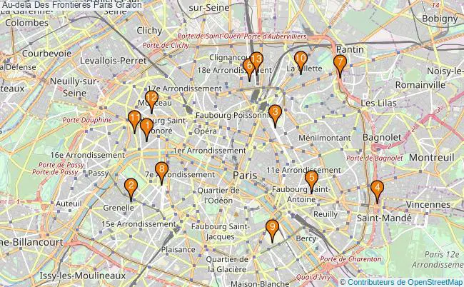 plan Au-delà Des Frontières Paris Associations Au-delà Des Frontières Paris : 11 associations