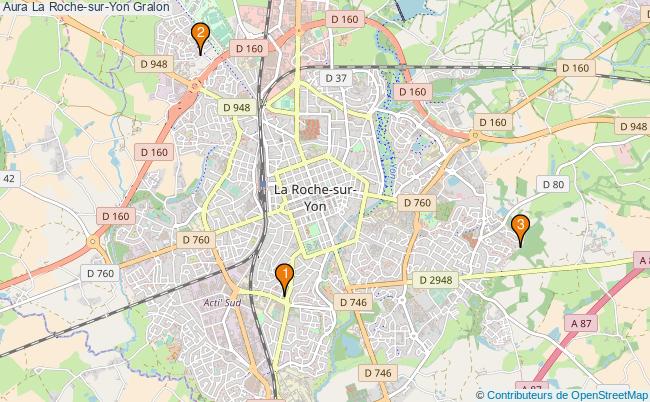 plan Aura La Roche-sur-Yon Associations Aura La Roche-sur-Yon : 3 associations