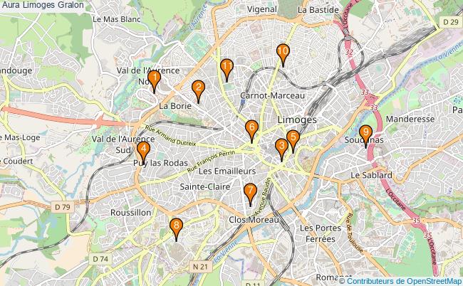 plan Aura Limoges Associations Aura Limoges : 12 associations