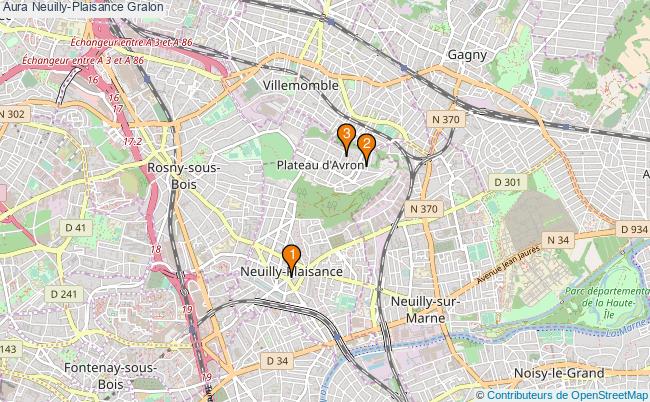 plan Aura Neuilly-Plaisance Associations Aura Neuilly-Plaisance : 3 associations