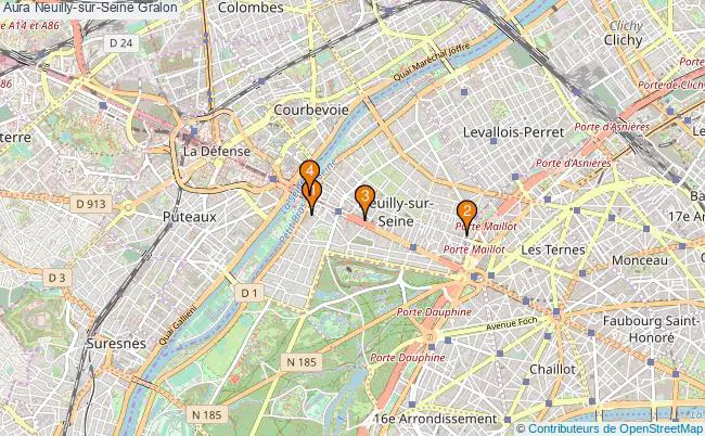 plan Aura Neuilly-sur-Seine Associations Aura Neuilly-sur-Seine : 3 associations