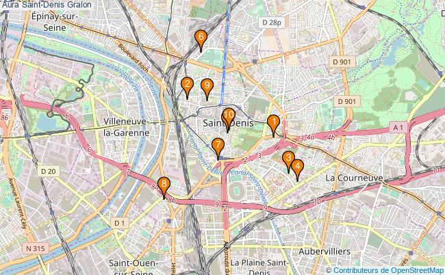 plan Aura Saint-Denis Associations Aura Saint-Denis : 10 associations