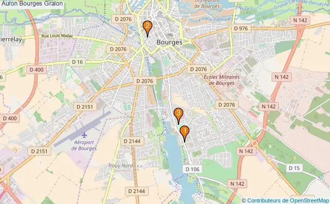 plan Auron Bourges Associations Auron Bourges : 6 associations