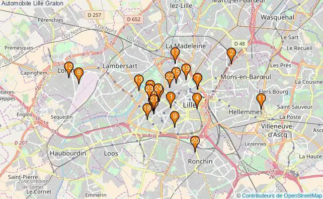 plan Automobile Lille Associations Automobile Lille : 29 associations