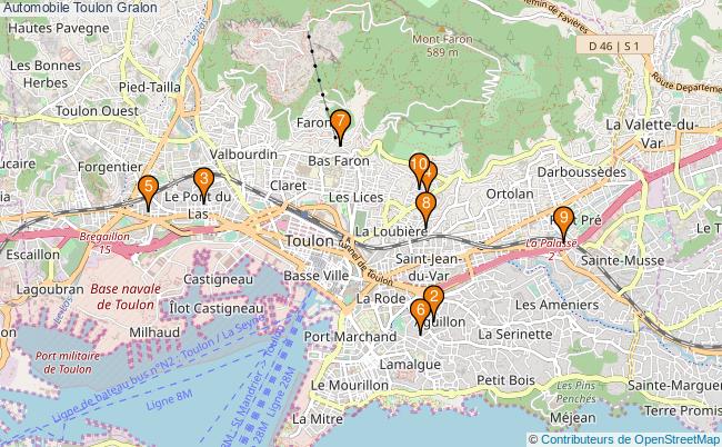 plan Automobile Toulon Associations Automobile Toulon : 14 associations