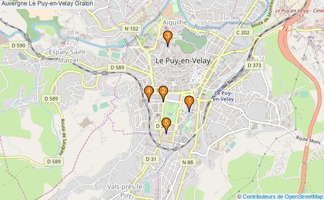 plan Auvergne Le Puy-en-Velay Associations Auvergne Le Puy-en-Velay : 5 associations