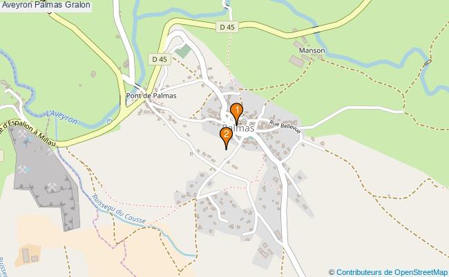 plan Aveyron Palmas Associations Aveyron Palmas : 2 associations
