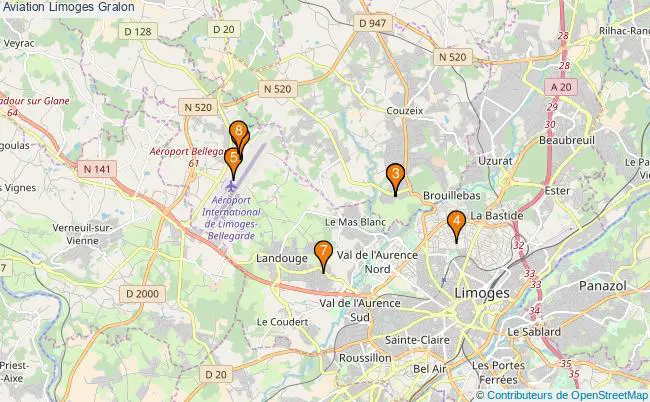 plan Aviation Limoges Associations aviation Limoges : 7 associations