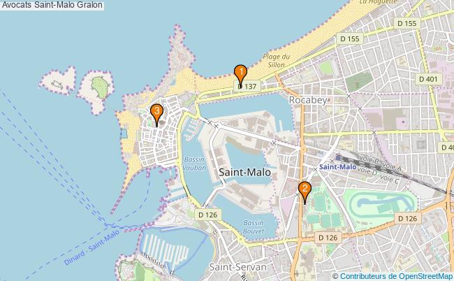 plan Avocats Saint-Malo Associations avocats Saint-Malo : 4 associations