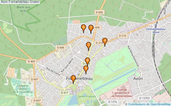 plan Avon Fontainebleau Associations Avon Fontainebleau : 7 associations