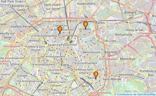 plan Axer Paris Associations axer Paris : 4 associations