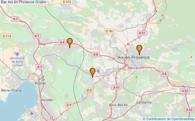 plan Bac Aix en Provence Associations bac Aix en Provence : 3 associations