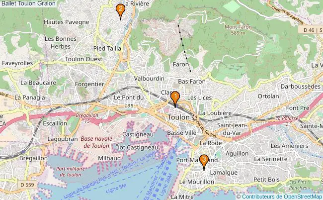 plan Ballet Toulon Associations ballet Toulon : 3 associations