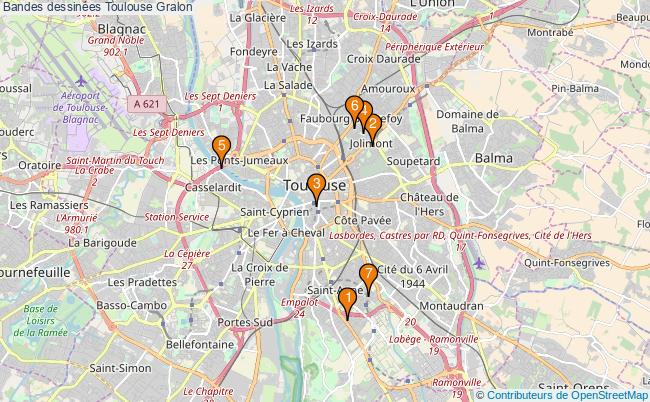 plan Bandes dessinées Toulouse Associations bandes dessinées Toulouse : 7 associations