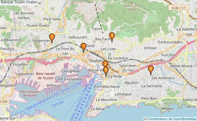 plan Banque Toulon Associations banque Toulon : 7 associations