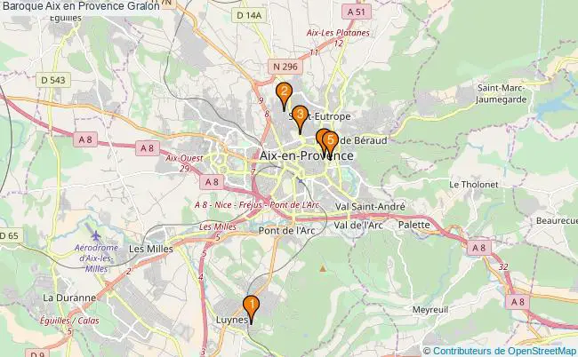 plan Baroque Aix en Provence Associations baroque Aix en Provence : 4 associations
