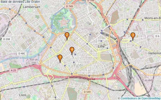 plan Base de données Lille Associations base de données Lille : 4 associations