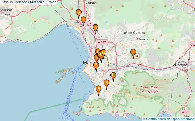 plan Base de données Marseille Associations base de données Marseille : 12 associations